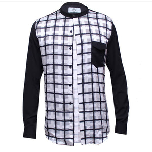 Kamsi TCharles Black and  White shirt.